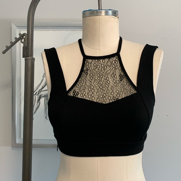 New High Neck Crop Top - Picture 1 of 5
